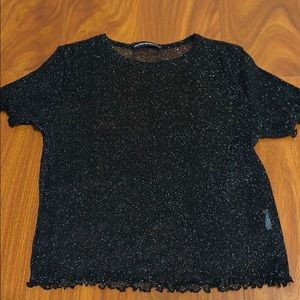 Brandy Melville Mesh Sparkly Top